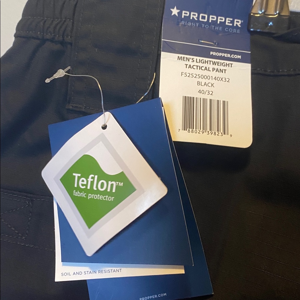 Propper Tactical Pants NWT Mens 40X32 Black Ripstop Cargo Utility Lightweight - Picture 12 of 17